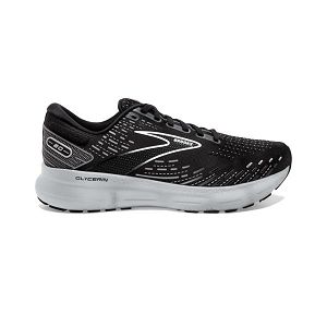 Brooks Glycerin 20 Road Running Shoes - Mens, Black/White/Grey | IE-KSE604982